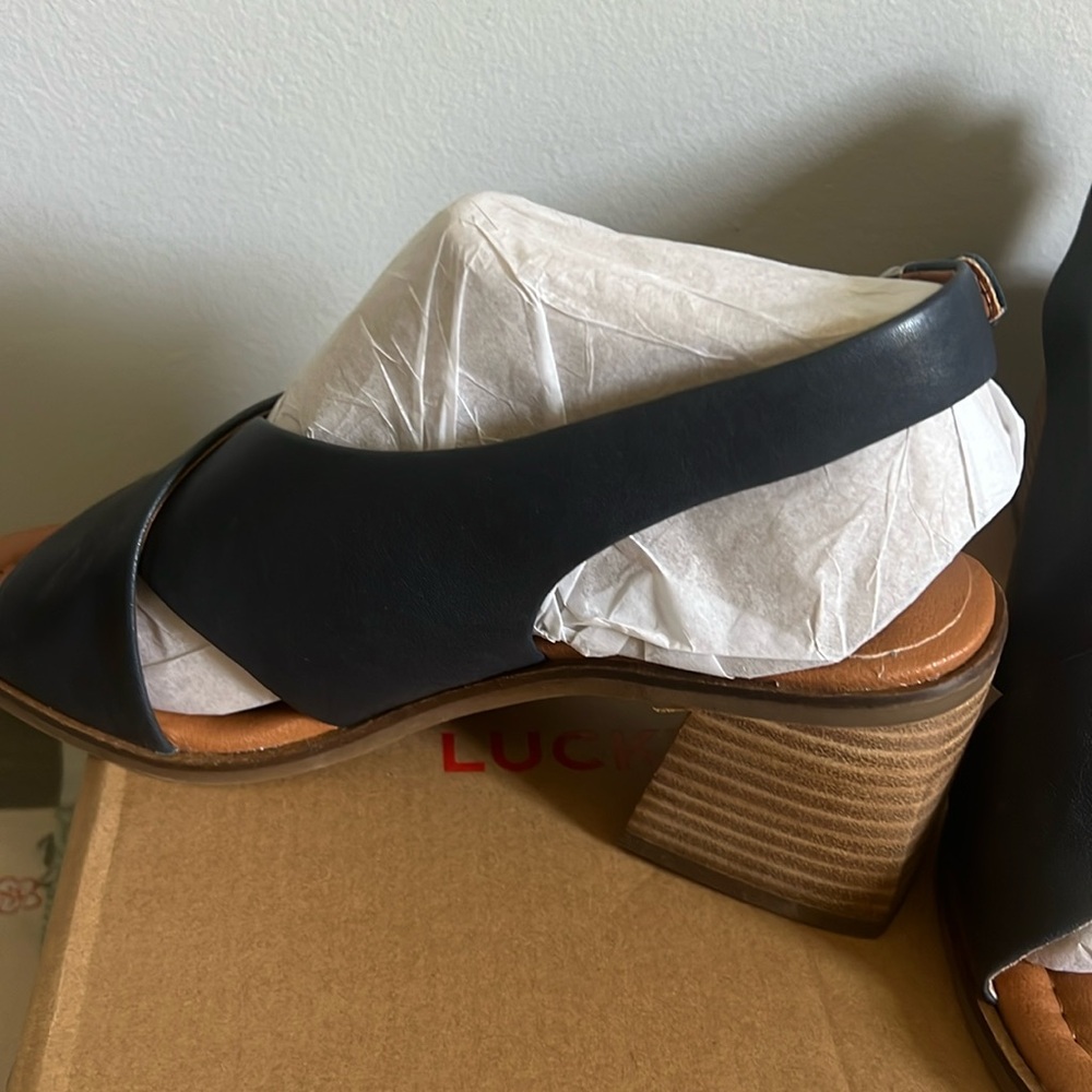 Lucky Brand Blue Sandals with Slingback Design